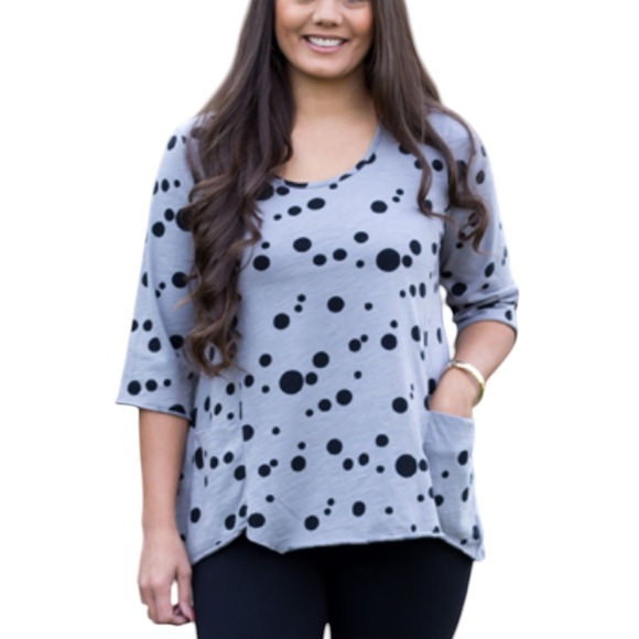 Prairie Cotton USA-Made Polka Dots All Cotton Tunic ~ Size Large - Picture 10 of 10